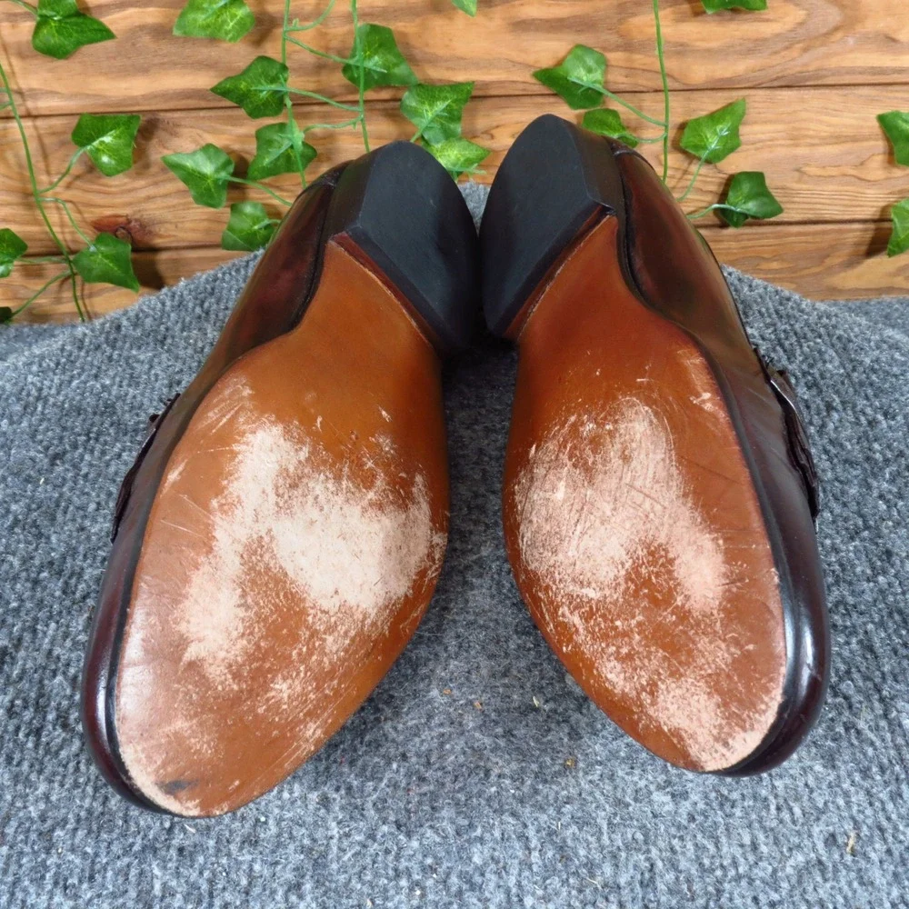 Bostonian Prime‎ Men Casual Kiltie Tassel Loafer 9.5 Dress Burgundy Leather